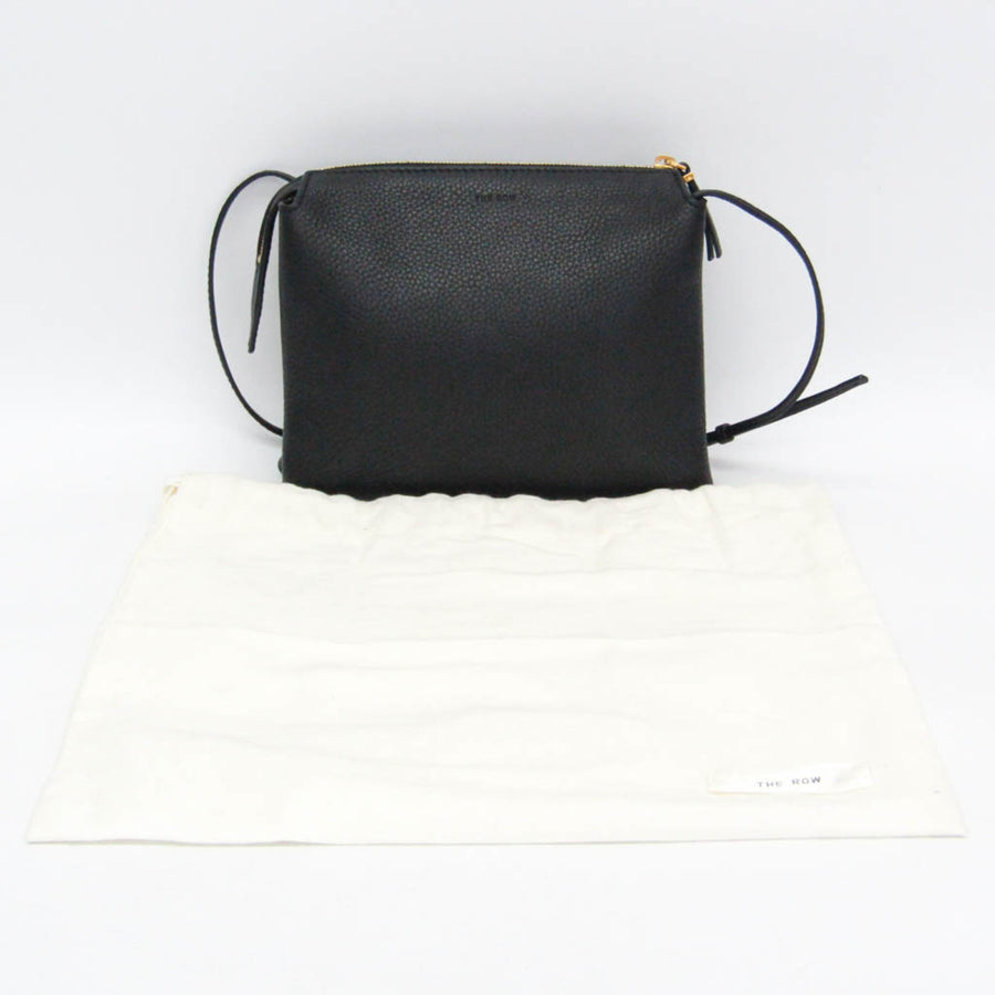 The Row NU MINI TWIN W1236 leren schoudertas voor dames zwart