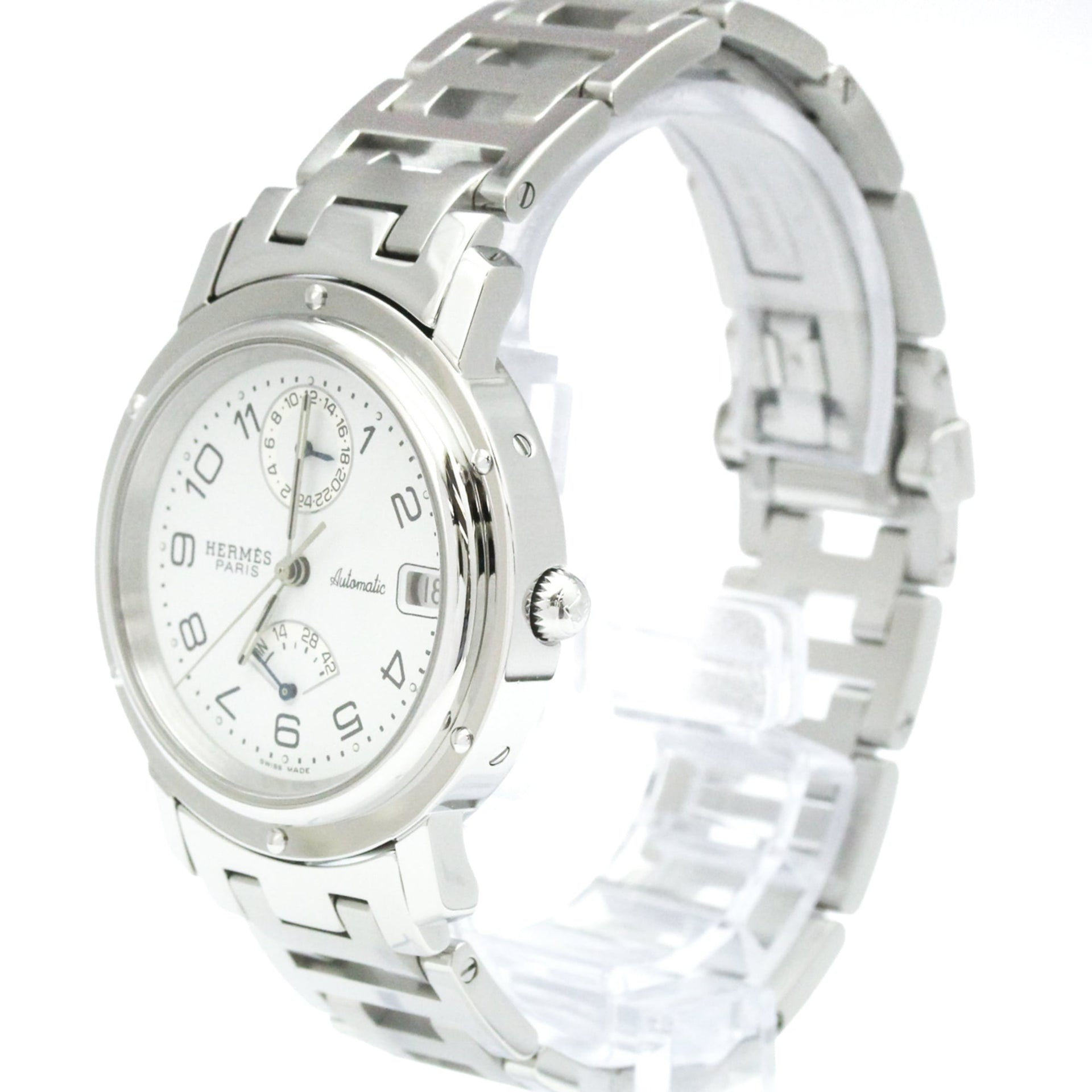 HERMES Clipper Power Reserve Steel Automatic Watch CL5.710 Polished 2