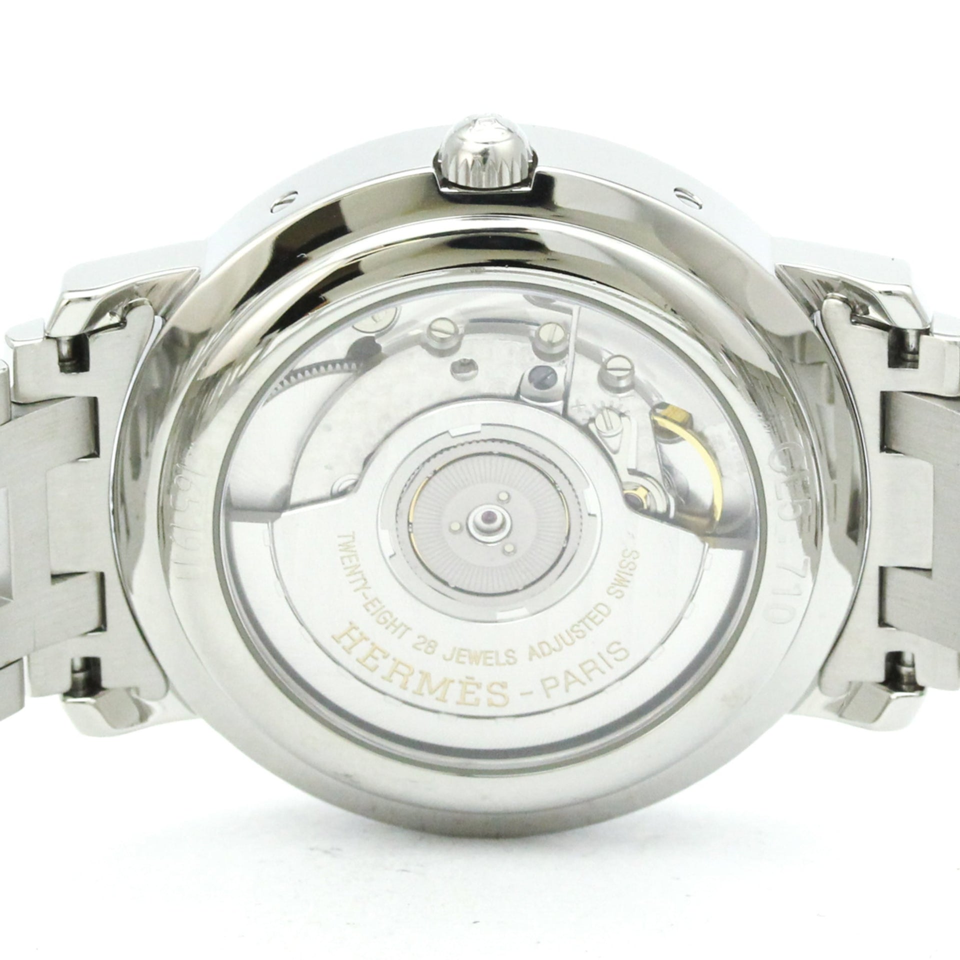 HERMES Clipper Power Reserve Steel Automatic Watch CL5.710 Polished 6