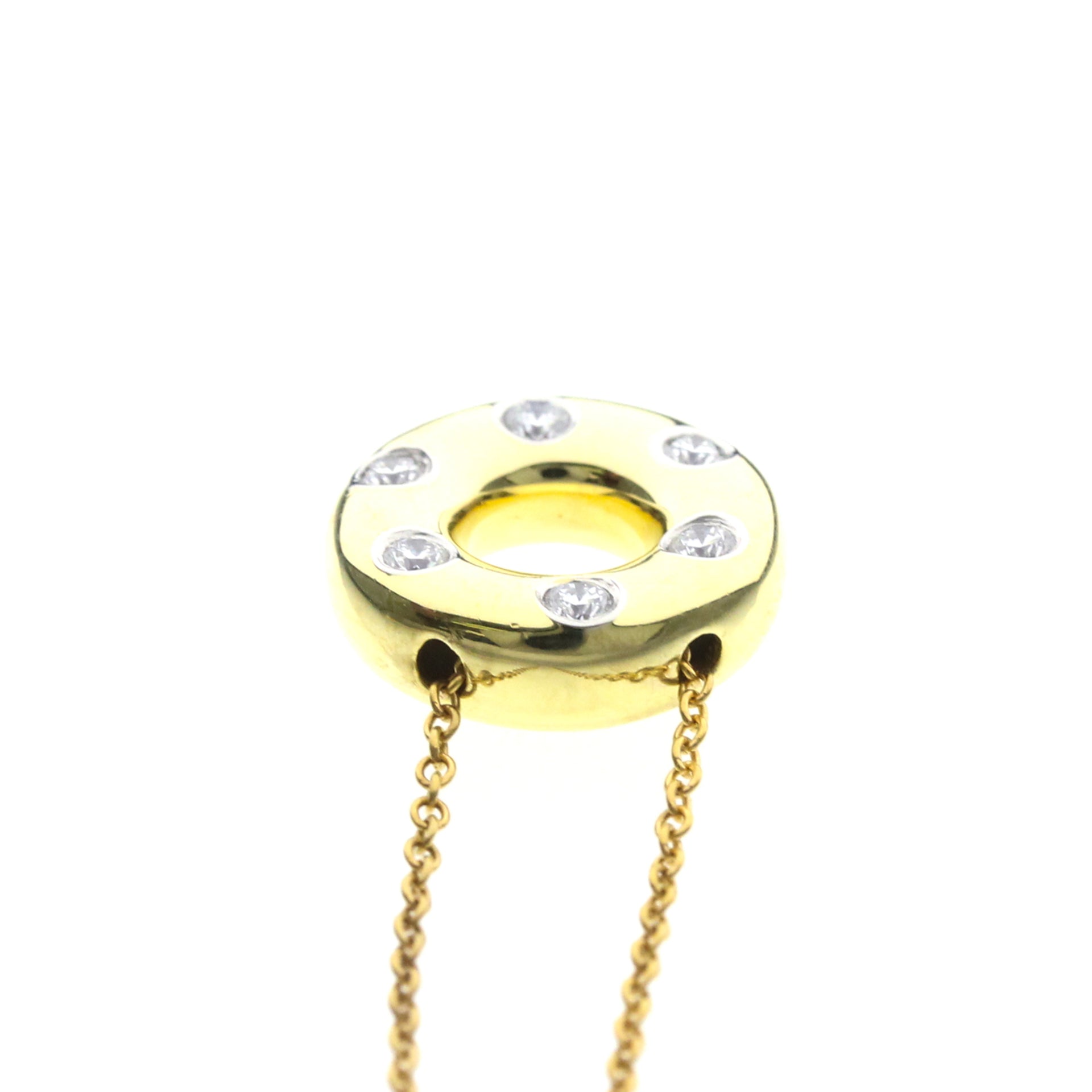 Tiffany Dots Circle Diamond Necklace Yellow Gold (18K) 6