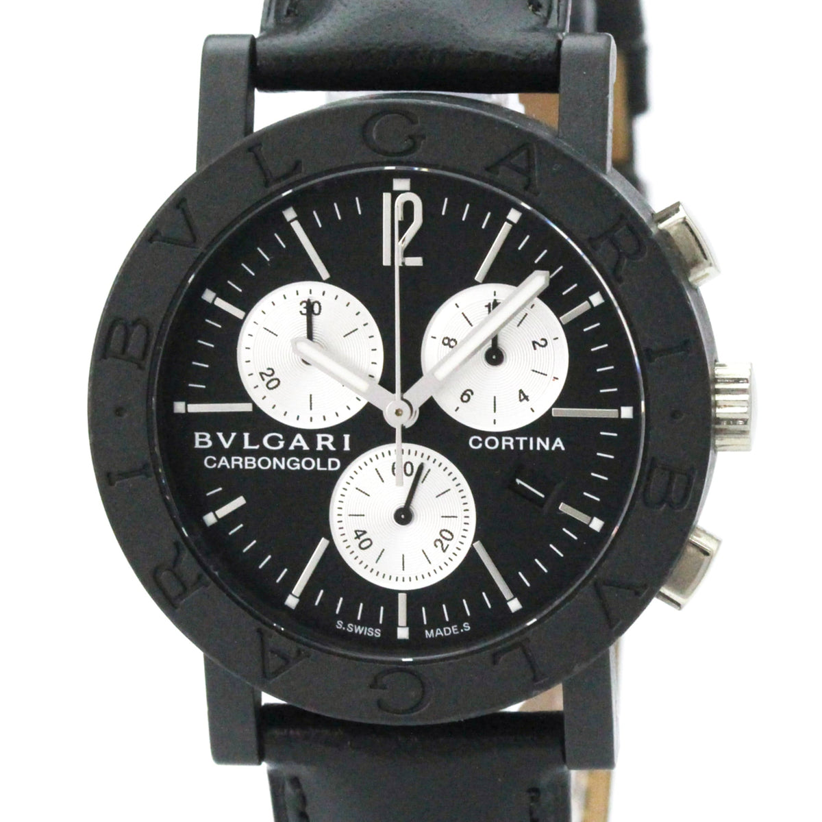 BVLGARI Carbon Gold Chronograph Cortina Unisex Limited Watch BB38CLCH