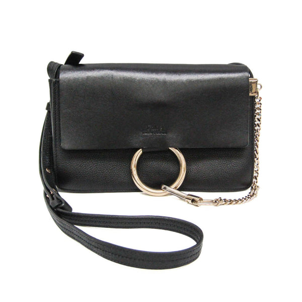 Chloé Faye Women's Leather Shoulder Bag Black 1