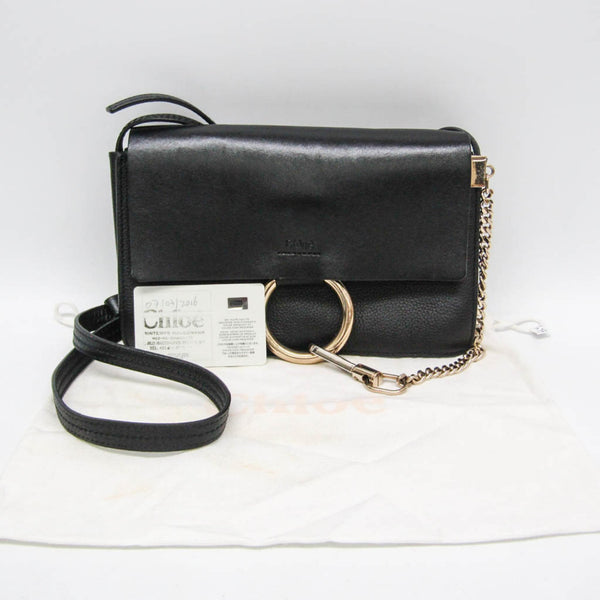 Chloé Faye Women's Leather Shoulder Bag Black 2