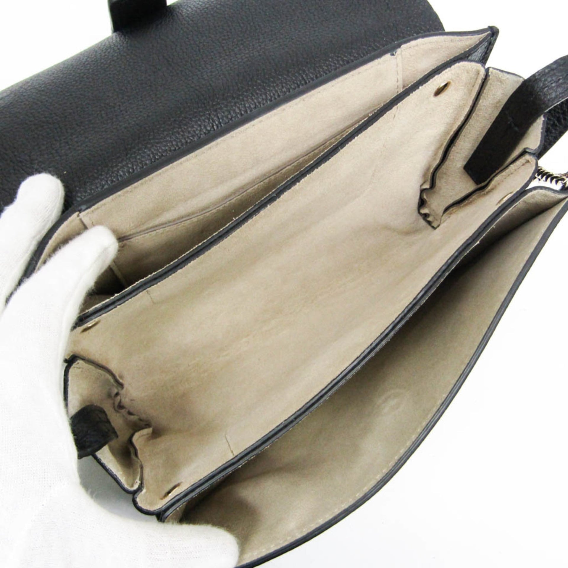 Chloé Faye Women's Leather Shoulder Bag Black 4