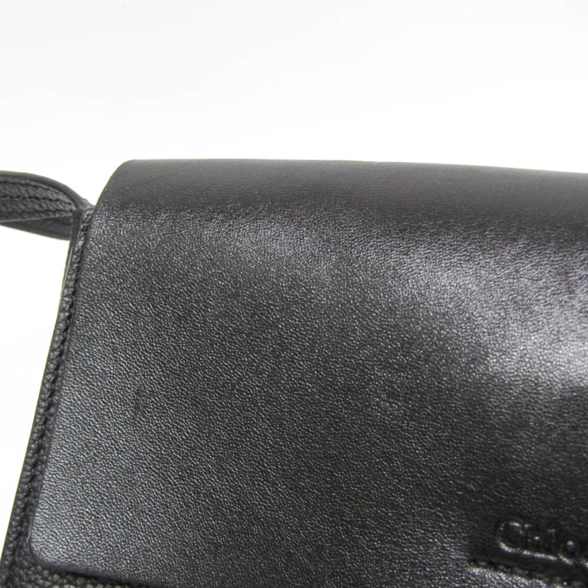 Chloé Faye Women's Leather Shoulder Bag Black 10