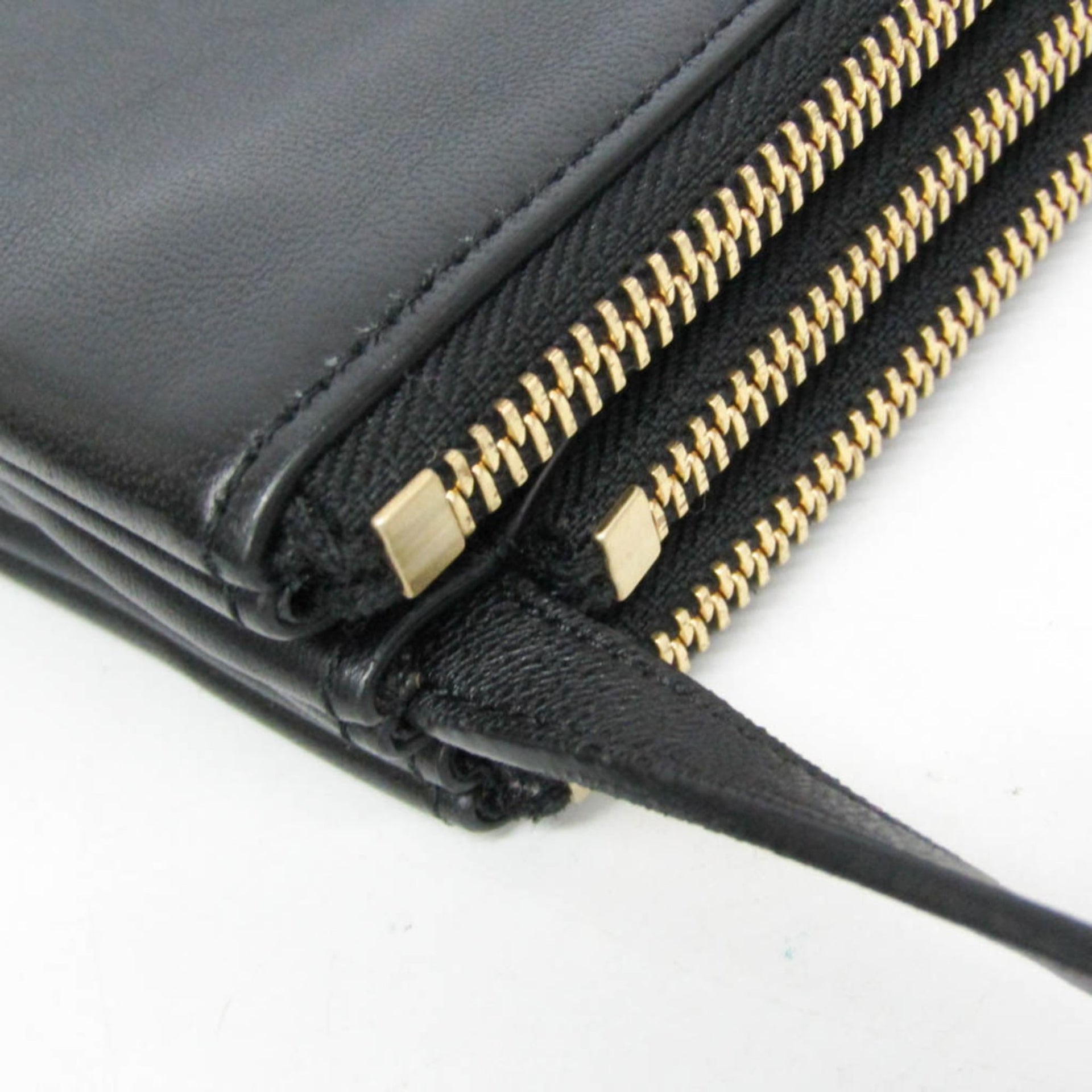 Celine Trio Small Women's Leather Shoulder Bag Black 10