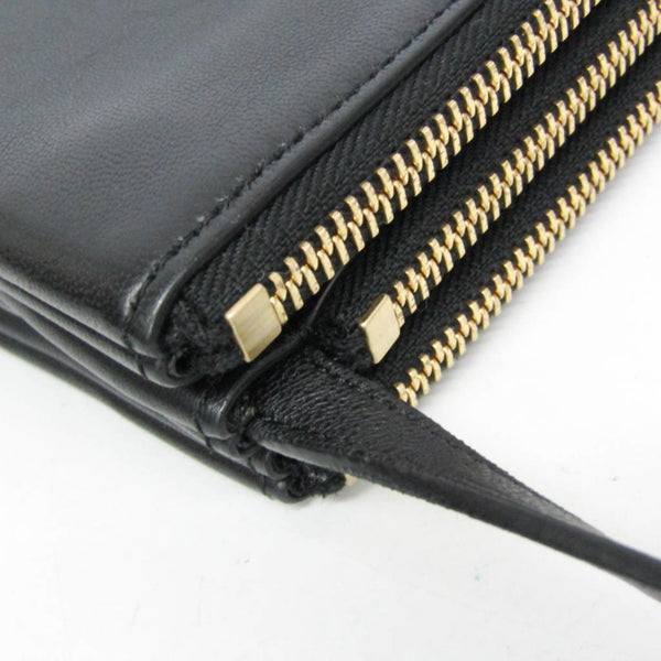Celine Trio Small Women's Leather Shoulder Bag Black 10