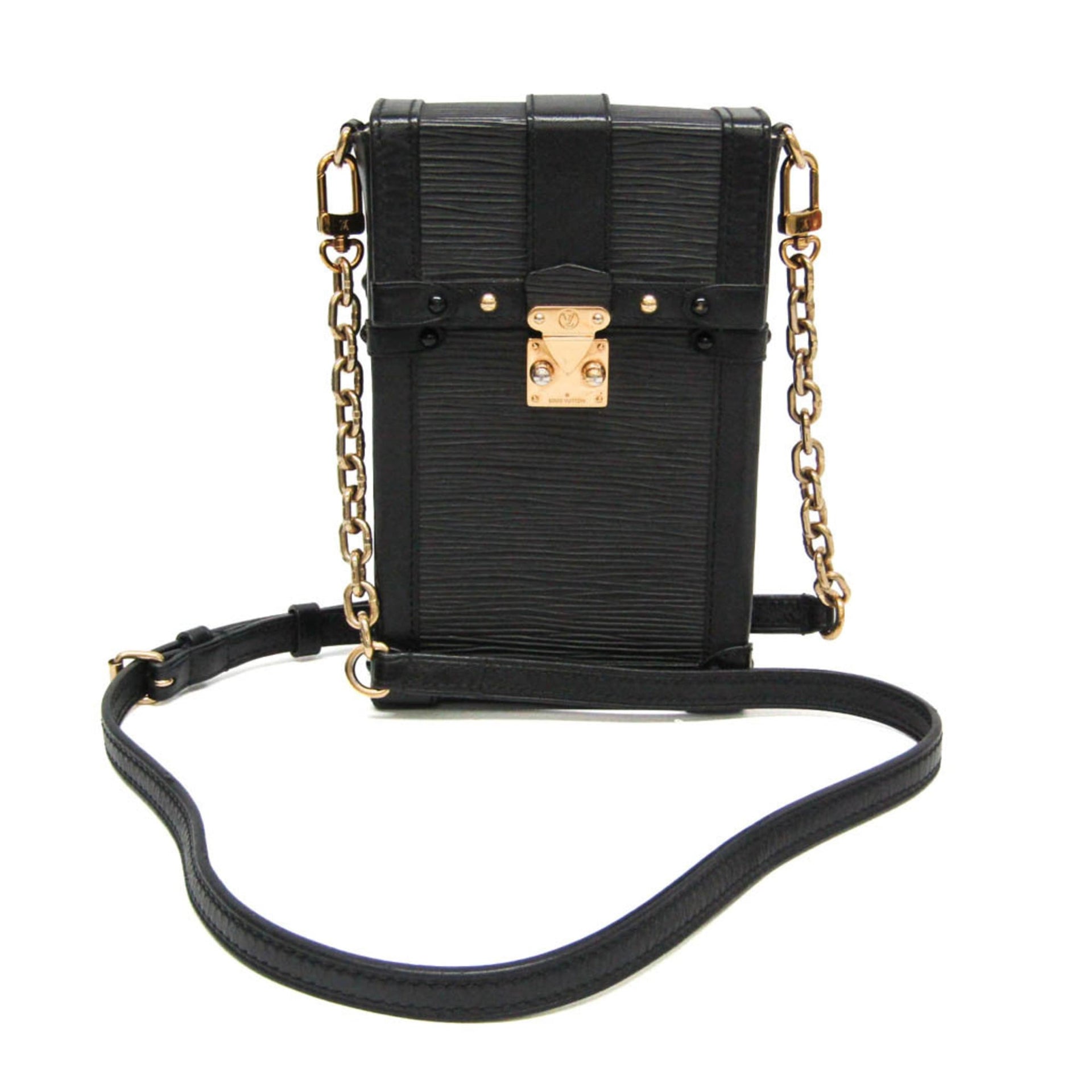 Louis Vuitton Epi Trunk Vertical M67871 Women's Shoulder Bag Black 1
