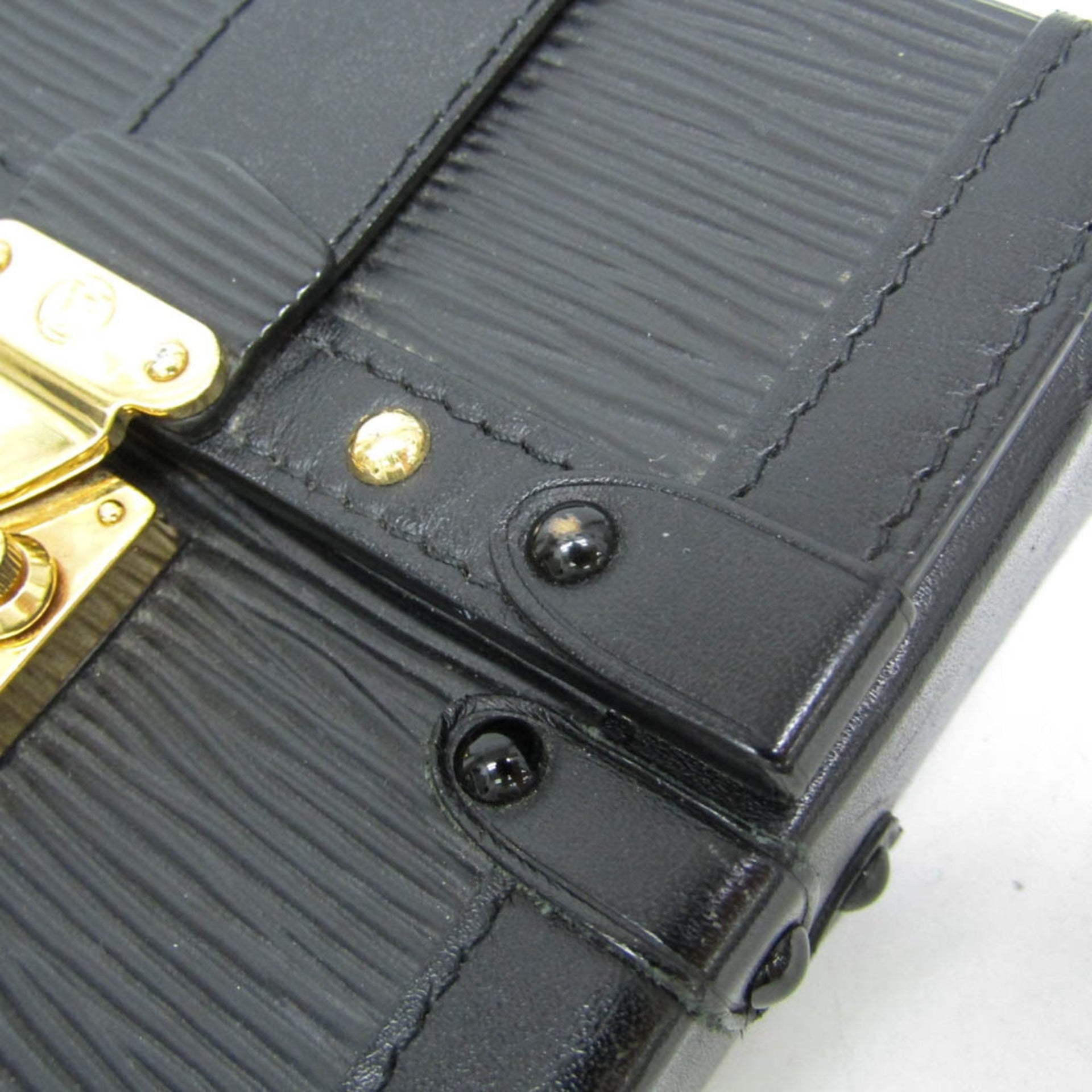 Louis Vuitton Epi Trunk Vertical M67871 Women's Shoulder Bag Black 9