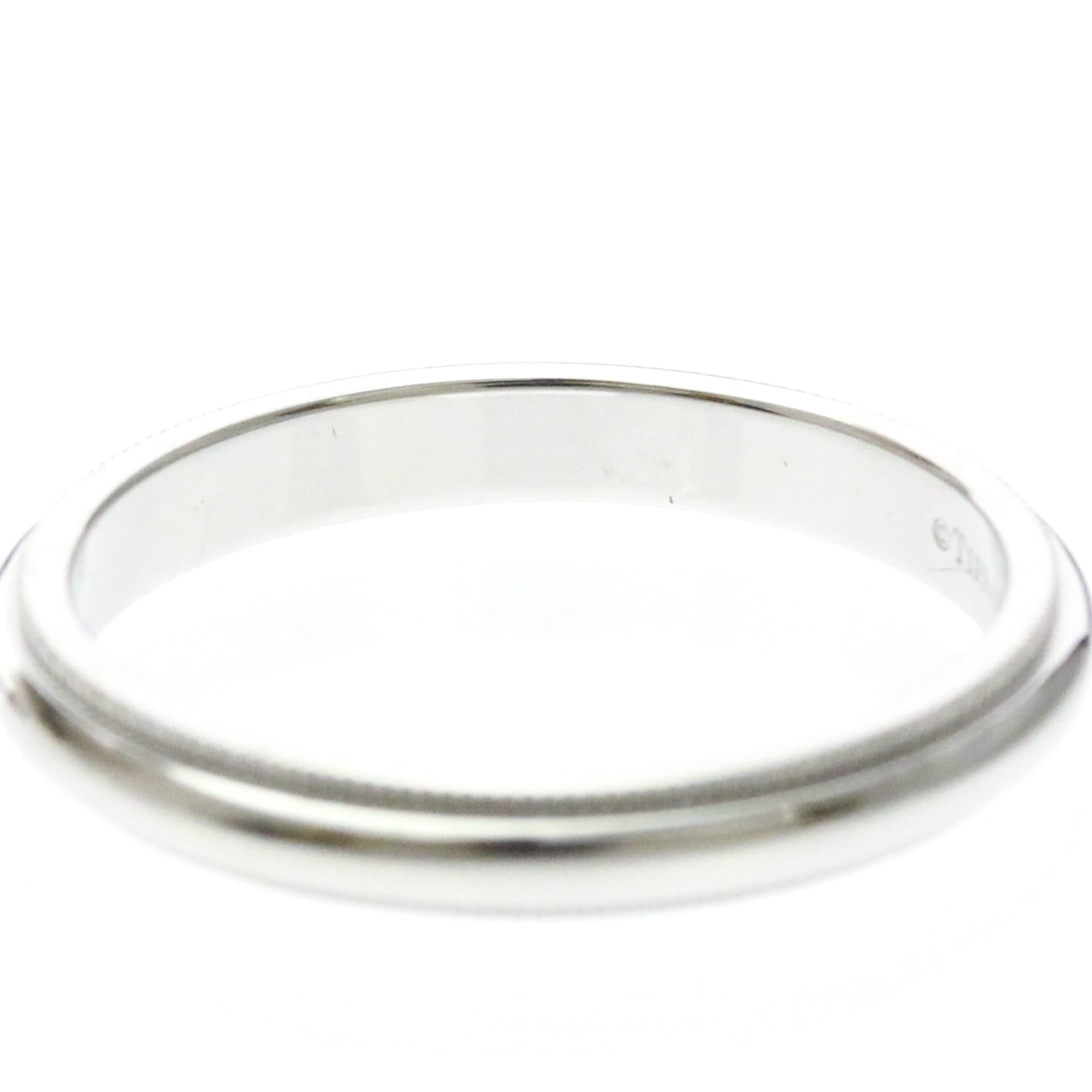 Tiffany Milgrain-Bandring, Platin, modischer Bandring ohne Stein, Silber 6